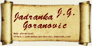 Jadranka Goranović vizit kartica
